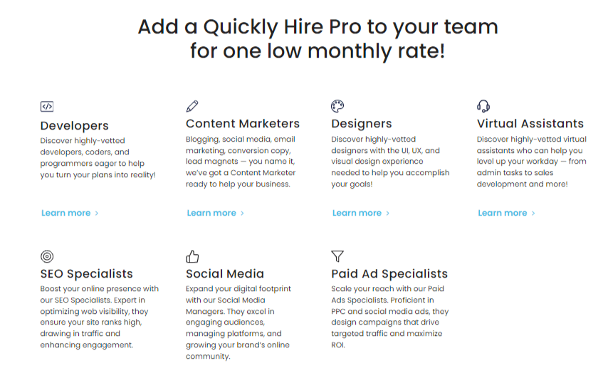 How to Use Quickly Hire to Get Freelancers and Top Talents 4 Add a Quickly Hire Pro