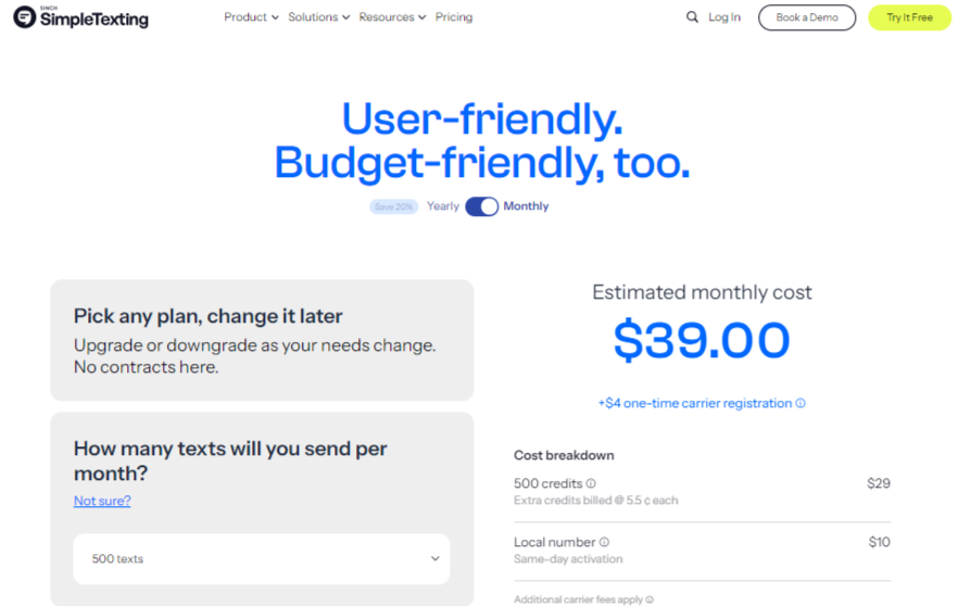 SimpleTexting vs Twilio: Which is Easier to Use & Integrate? 5 SimpleTexting pring