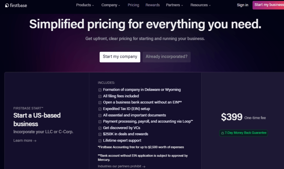 firstbase pricing