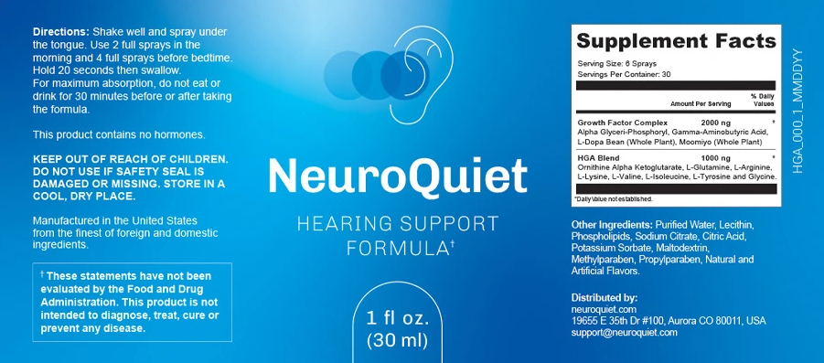 NeuroQuiet Dosages