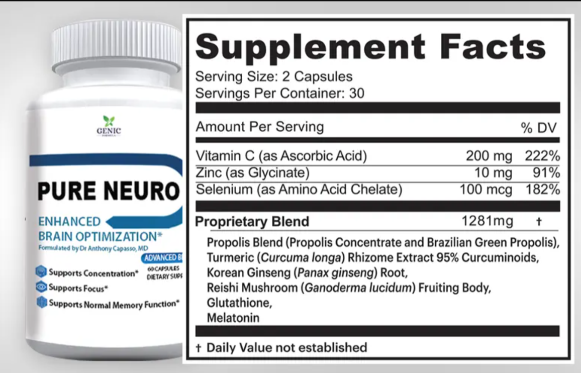 Pure Neuro Dosage
