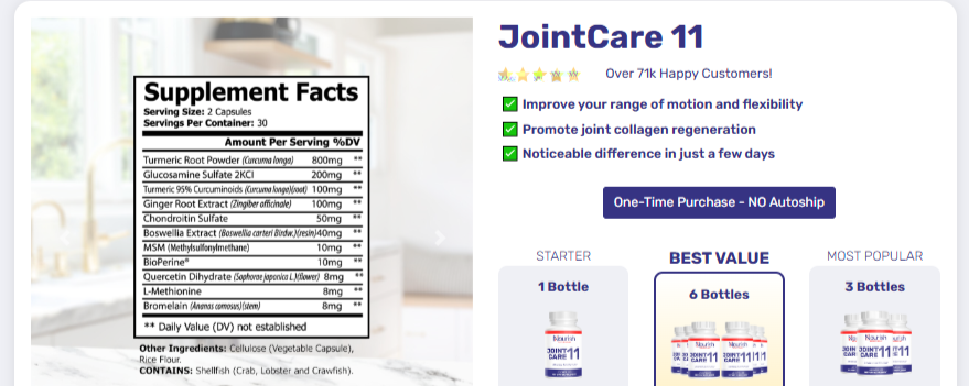joint care Dosage