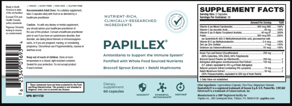 papillex Dosage