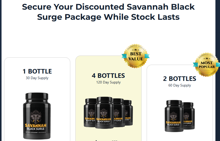 savannah black surge ingredients
