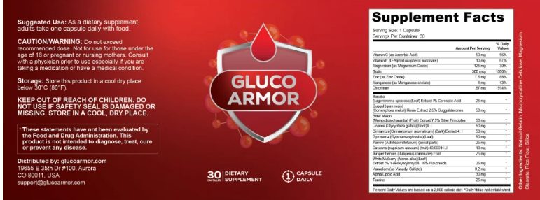 Gluco Armor Dosage