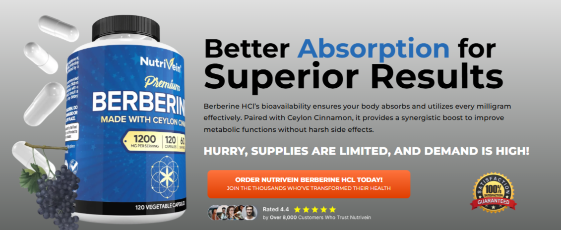 Nutrivein Premium Berberine Dosages
