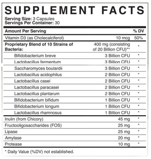 Yourbiology Gut+ Probiotics Dosage